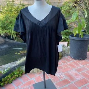 NWT Black Blouse Size 1X